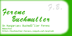 ferenc buchmuller business card